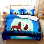 Housse de couette ensemble le roi lion ensemble de literie housse de couette animaux de bande dessin�e ...