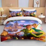 Housse de couette f�e clochette, taie d'oreiller, parure de lit, housse de couette, parure de lit double, ...