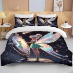 Housse de couette f�e clochette, taie d'oreiller, parure de lit, housse de couette, parure de lit double, ...