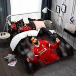 Housse de couette avec fermeture eclair, motif bottes dor�es de mohamed salah, parure de lit, housse ...