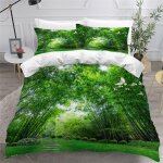 Housse de couette fermeture eclair x ultra doux housse de couette bambou for��t verte sets de housse ...