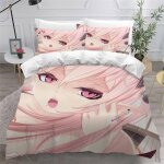 Housse de couette fille anim��e x imprim�� d mangas parure de lit personnes hypoallergique microfibre ...