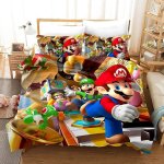 Housse de couette imprim�� d housse de couette mario taille (x cm) ensemble pi��ces housse de couette ...