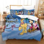 Housse de couette d imprim�� mickey mouse - parure de lit microfibreavec fermeture ��clair housse couette ...