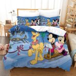 Housse de couette d imprim�� mickey mouse - parure de lit microfibreavec fermeture ��clair housse couette ...