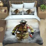 Housse de couette imprim�� d housse de couette pompiers taille (x cm) ensemble pi��ces housse de couette ...