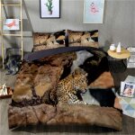 Housse de couette imprim�e en d housse de couette l�opard ensemble de literie couvre - lit respirant ...