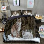 Housse de couette imprim�e en d housse de couette lynx pi�ces housse de couette confortable four seasons ...