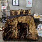 Housse de couette imprim�e en d housse de couette ours pi�ces ensemble de literie couvre - lit respirant ...