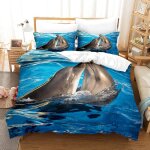 Housse de couette imprim�e en d requin housse de couette pi�ces housse de couette imprim�e avec fermeture ...