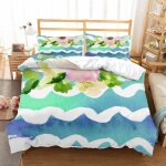 Housse de couette japon x imprim�� d fleurs parure de lit personnes hypoallergique microfibre literie ...