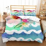 Housse de couette japon x imprim�� d fleurs parure de lit personnes hypoallergique microfibre literie ...