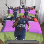 Housse de couette kylian mbappe impression d football parure de lit en microfibre hypoallergique housses ...