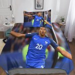 Housse de couette kylian mbappe impression d football parure de lit en microfibre hypoallergique housses ...