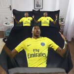 Housse de couette kylian mbappe impression d football parure de lit en microfibre hypoallergique housses ...