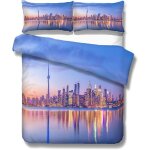 Housse de couette de luxe moderne ville mod��le new york hong kong sydney paris houston toronto sc��ne ...