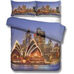 Housse de couette de luxe moderne ville mod��le new york hong kong sydney paris houston toronto sc��ne ...
