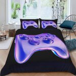 Housse de couette manette de couleur x imprim�� d joueur parure de lit personnes hypoallergique microfibre ...