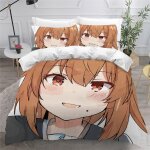 Housse de couette manga fille x imprim�� d anime parure de lit personnes hypoallergique microfibre literie ...