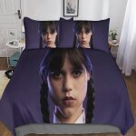 Housse de couette mercredi addams impression d addams parure de lit en microfibre hypoallergique housses ...