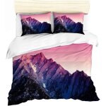 Housse de couette montagne parures de lit personne montagne peak naturel paysages montagne de neige prendre ...
