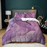 Housse de couette motif marbre craquel� et st�r�om�trie - entretien facile, doux au toucher et respirant ...