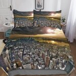 Housse de couette new york pour enfant fille, parure de lit housses de couettes en microfibre avec motif ...