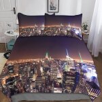 Housse de couette new york impression d new york parure de lit en microfibre hypoallergique housses de ...