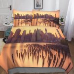 Housse de couette new york d motif imprim�� parure de lit housses de couettes new york en microfibre ...