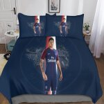 Housse de couette neymar impression d football parure de lit en microfibre hypoallergique housses de ...