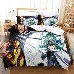 Housse de couette one - punch - man, parure de lit anime, impression num��rique d, microfibre, fermeture ...