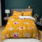 Housse de couette ours, dinosaure, cactus, ecureuil - entretien facile et doux au toucher, respirant ...