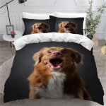 Housse de couette ��pagneul toring x imprim�� d chien animal parure de lit personnes hypoallergique microfibre ...