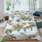 Housse de couette palmiers fleurs x imprim�� d jungle animaux parure de lit personnes hypoallergique ...
