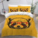 Housse de couette panda x imprim�� d animal parure de lit personnes hypoallergique microfibre literie ...