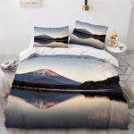 Housse de couette paysage japonais x imprim�� d coucher de soleil parure de lit personnes hypoallergique ...