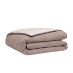 Housse de couette en percale de coton beige 260 x 240 cm
