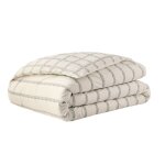 Housse de couette en percale de coton blanc 240 x 220 cm