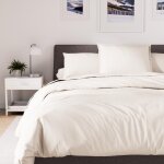 Housse de couette en polycoton 140x200 cm percale lin, par soleil d'ocre