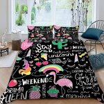 Housse de couette princesse color��e x imprim�� d style de bande dessin��e parure de lit personnes hypoallergi ...