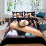 Housse de couette r��versible balle de baseball cr��ative moderne personne seule x cm - entretien facile, ...