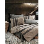 Housse de couette r�versible aucune arlo 140 x 200 cm 100% coton ranforce brun avec 2 taies 60 x 60 cm ...