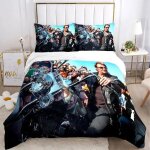 Housse de couette rock johnny hallyday taie d'oreiller parure de lit garcon fille chambre decoration ...