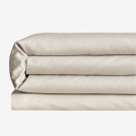 Housse de couette en satin 300 fils sampras beige nude
