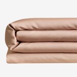 Housse de couette en satin 300 fils sampras rose noisette