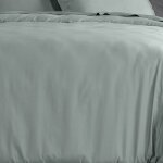 Housse de couette satin de coton unie 240x260 cm Housse de couette satin de coton unie 240x260 cm