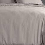 Housse de couette satin de coton unie 240x260 cm Housse de couette satin de coton unie 240x260 cm