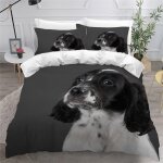 Housse de couette setter x imprim�� d chien de compagnie parure de lit personnes hypoallergique microfibre ...