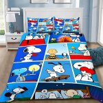 Housse de couette snoopy 3d exquise dessin anime b�b� imprime parure de lit couette lit jeunesse decoration ...
