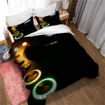 Housses de couette ste - x 2 personnes / 1 personne, parure de lit maison housse de couette + 2 taies ...